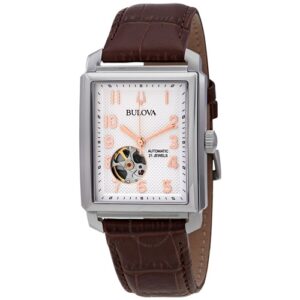 Đồng Hồ Bulova Nam Chính Hãng 96A268 Sutton Automatic Alligator-Grain Leather Men's Watch