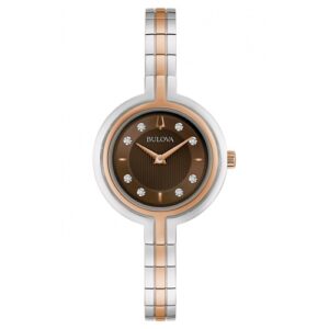 Đồng Hồ Bulova Chính Hãng Nữ 98P194 Rhapsody Quartz Diamond Brown Dial Ladies Watch