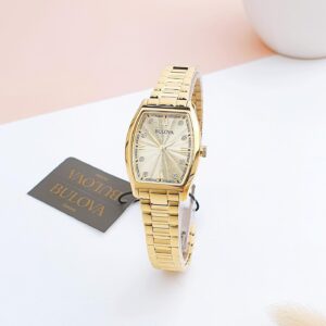 Đồng Hồ Bulova Nữ Chính Hãng Quartz Diamond Accented Stainless Ladies Watch