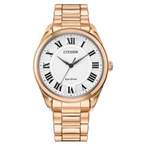 Đồng Hồ Citizen Chính Hãng Nữ EM0973-55A Eco-Drive Arezzo White Dial Ladies Watch