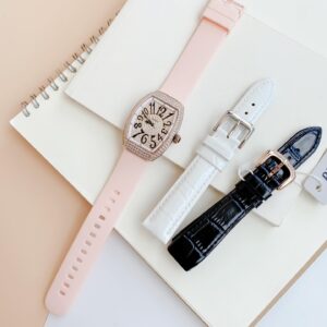 Đồng Hồ Rivero Nữ Chính Hãng Pink Silicone Ladies Set Watch