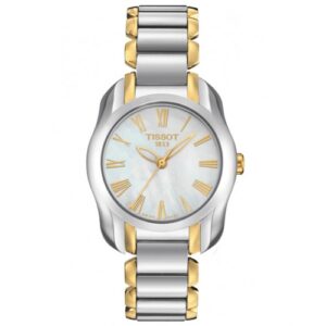 Đồng Hồ Tissot. Chính Hãng Nữ T023.210.22.113.00 T0232102211300 T-Wave Quartz White Mother of Pearl Dial Two-tone Ladies Watch