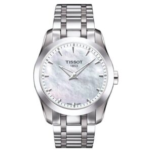 Đồng Hồ Tissot Chính Hãng Nữ T035.246.11.111.00 T0352461111100 Couturier Mother of Pearl Dial Stainless Steel Ladies Watch