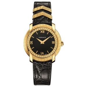 Đồng Hồ Versace Chính Hãng Nữ VAM030016 DV-25 Black Dial Black Leather Ladies Watch