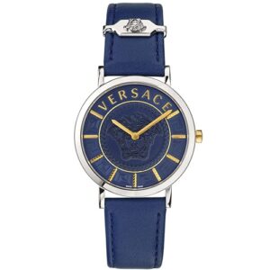 Đồng Hồ Versace Chính Hãng Nam VEK400121 V-Essential Blue Quartz Men's Watch