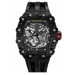 Đồng Hồ Tsar Bomba Chính Hãng Nam TB8208CF-BB Carbon Fiber Waterproof Men's Watch