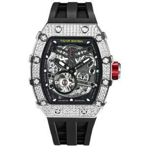 Đồng Hồ Tsar Bomba Chính Hãng Nam TB8208D-06 Diamond Like Cubic Zirconia Automatic Men's Watch