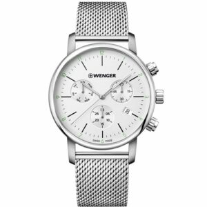 Đồng Hồ Wenger Chính Hãng Nam 01.1743.106 Urban Classic Chronograph Silver Dial Men's Watch