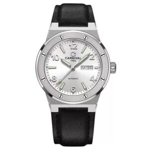 Đồng Hồ Carnival Chính Hãng Nam 8089G Automatic Silver Men's Watch