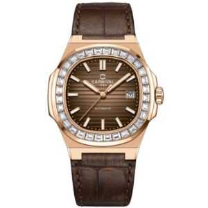 Đồng Hồ Carnival Chính Hãng Nam 8108G-VH-DD-N Automatic Brown Men's Watch