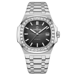 Đồng Hồ Carnival Chính Hãng Nam 8108G-VT-D Automatic Silver Men's Watch
