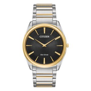 Đồng Hồ Citizen Chính Hãng Nam AR3074-54E Stiletto Guilloche Black Men's Watch