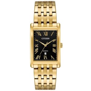 Đồng Hồ Citizen Nam Chính Hãng BH3002-62E Quartz Date Tank Black Dial Roman Numerals Men's Watch