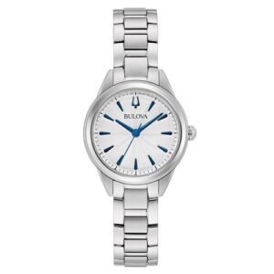 Đồng Hồ Bulova Chính Hãng Nữ 96L285 Sutton Quartz Silver Dial Ladies Watch