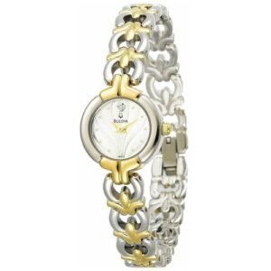 Đồng Hồ Bulova Chính Hãng Nữ 98P15 Diamond Accented Two-Tone Mother of Pearl Ladies Watch