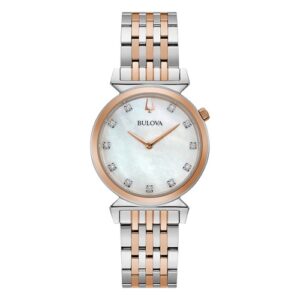 Đồng Hồ Bulova Chính Hãng Nữ 98P192 Regatta Quartz Diamond White MOP Dial Ladies Watch