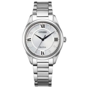 Đồng Hồ Citizen Chính Hãng Nữ EM0870-58A Eco-Drive Arezzo White Dial Ladies Watch
