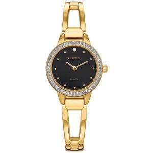 Đồng Hồ Citizen Nữ Chính Hãng EZ7012-85E  Quartz Gold-Tone Stainless Steel Bangle Ladies Watch