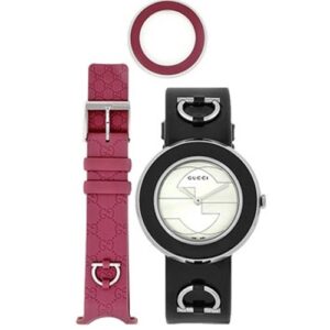 Đồng Hồ Gucci Chính Hãng Nữ YA129402 U-Play Black Leather Ladies Watch