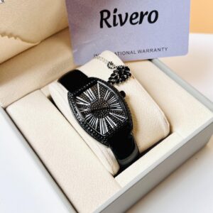 Đồng Hồ Rivero Nữ Chính Hãng Black Leather Ladies Watch