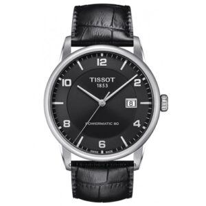 Đồng Hồ Tissot Chính Hãng Nam T086.407.16.057.00 T0864071605700 Luxury Powermatic 80 Automatic Black Leather Men's Watch