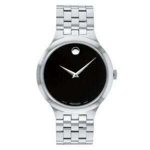 Đồng Hồ Movado Chính Hãng Nam 0607415 Veturi Quartz Black Dial Men's Watch