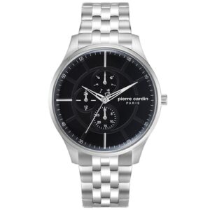 Đồng Hồ Pierre Cardin Chính Hãng Nam PC902731F07 Multifunction Silver Stainless Steel Men's Watch