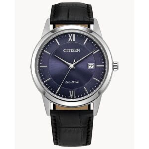 Đồng Hồ Citizen Chính Hãng Nam AW1780-09L Classic Blue Dial Leather Men's Watch