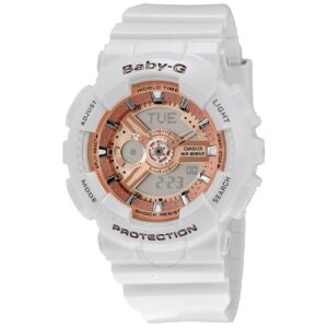 Đồng Hồ Casio Nữ Chính Hãng BA-110-7A1DR White Silicone Quartz
