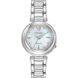 Đồng Hồ Citizen Chính Hãng Nữ EM0330-55D Sunrise Eco-Drive Mother of Pearl Stainless Steel Ladies Watch