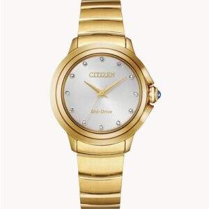 Đồng Hồ Citizen Nữ Chính Hãng EM0952-55A Eco-Drive Ceci Diamond Yellow Gold-Tone Ladies Watch