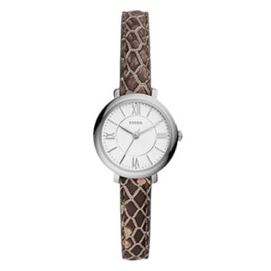 Đồng Hồ Fossil Chính Hãng Nữ ES4635 Jacqueline Mini Three-Hand Grey Leather Ladies Watch