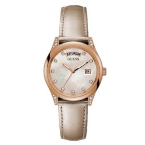 Đồng Hồ Guess Chính Hãng Nữ GW0117L1 Aura Mother of Pearl Dial Ladies Watch