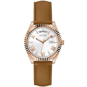 Đồng Hồ Guess Chính Hãng Nữ GW0357L2 Quartz Brown Leather Ladies Watch