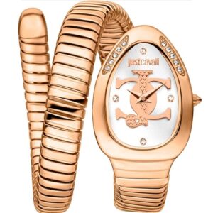 Đồng Hồ Just Cavalli Nữ Chính Hãng JC1L227M0055 Snake Gold Rose Dial Ladies Watch