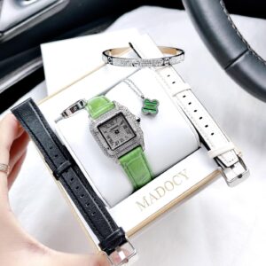 Đồng Hồ Madocy Nữ Chính Hãng Leather Ladies Set Watch