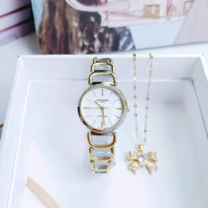 Đồng Hồ Sunrise Chính Hãng Nữ Gold Stainless Steel Ladies Watch