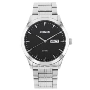 Đồng Hồ Citizen Chính Hãng Nam DZ5010-54E Black Analog Stainless Steel Quartz Men's Watch