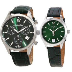 Đồng Hồ Mathey-Tissot Chính Hãng Nam Nữ H411CHALV D411AV Quartz Green Dial Couple Watch