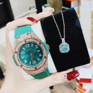 Đồng Hồ X-cer Chính Hãng Nữ Green Silicone Ladies Watch