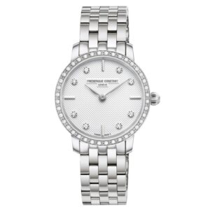 Đồng Hồ Frederique Constant Chính Hãng Nữ FC-200STDSD6B Slimline Quartz Diamond White Dial Ladies Watch