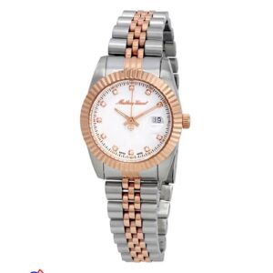 Đồng Hồ Mathey Tissot Chính Hãng Nữ D810RA Rolly III Crystal White Dial Ladies Watch