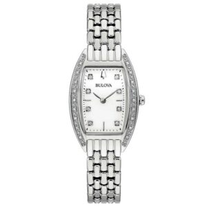 Đồng Hồ Bulova Nữ Chính Hãng 96R244 Diamond Accented Silver Tone Stainless Steel Ladies Watch