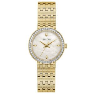 Đồng Hồ Bulova Chính Hãng Nữ 98L278 Phantom Gold-Tone Stainless Steel Ladies Watch