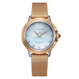 Đồng Hồ Citizen Chính Hãng Nữ EM0796-75D Ceci Diamond Mesh Ladies Watch
