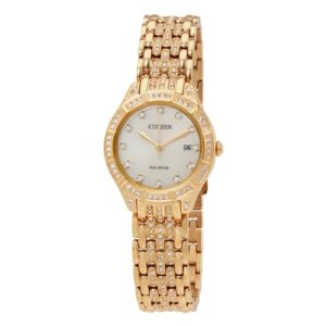 Đồng Hồ Citizen Nữ Chính Hãng EW2322-50P Eco-Drive Silhouette Gold Crystal Ladies Watch