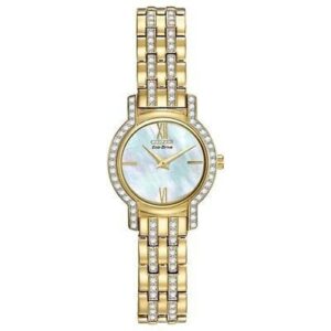 Đồng Hồ Citizen Nữ Chính Hãng EX1242-56D Eco-Drive Silhouette Gold Crystal Ladies Watch