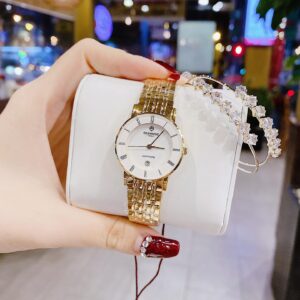 Đồng Hồ Sunrise Chính Hãng Nữ Gold Stainless Steel Ladies Watch