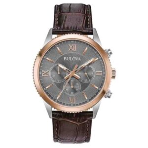 Đồng Hồ Bulova Chính Hãng Nam 98A219 Chronograph Quartz Grey Dial Men's Watch