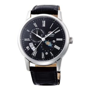 Đồng Hồ Orient Chính Hãng Nam RA-AK0010B10B Automatic Sun & Moon Black Dial Men's Watch